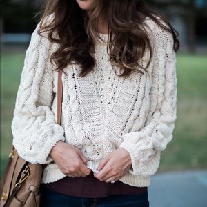 Express Sweaters - Express cream sweater Express Sweaters - Express cream sweater